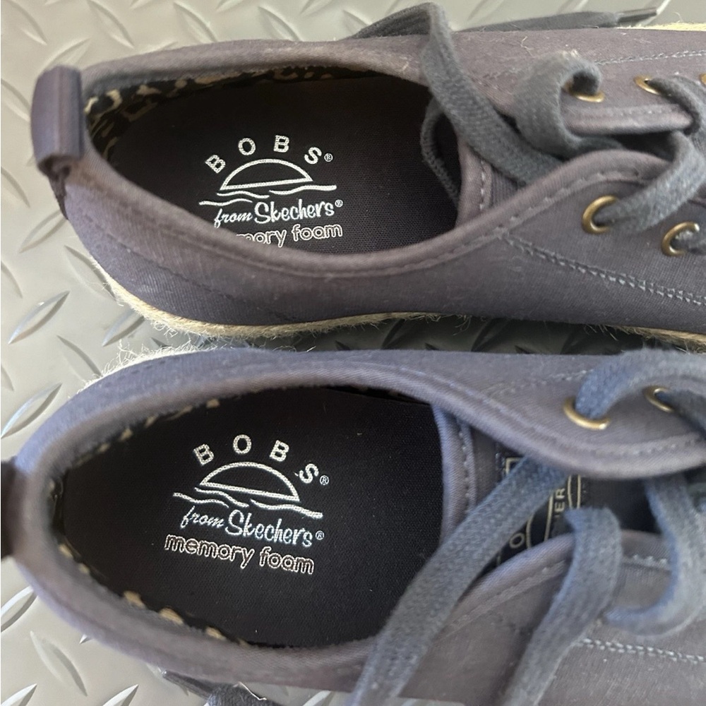 Bobs by Skechers Stretch Fit Memory Foam Women's 9.5 Sneakers Navy Blue 114005
